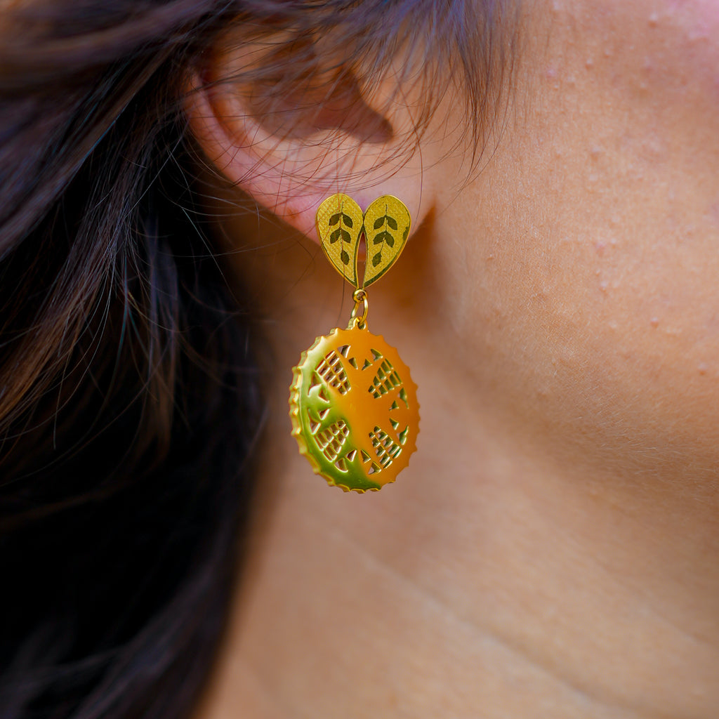 Maltese Cross Lace Earrings
