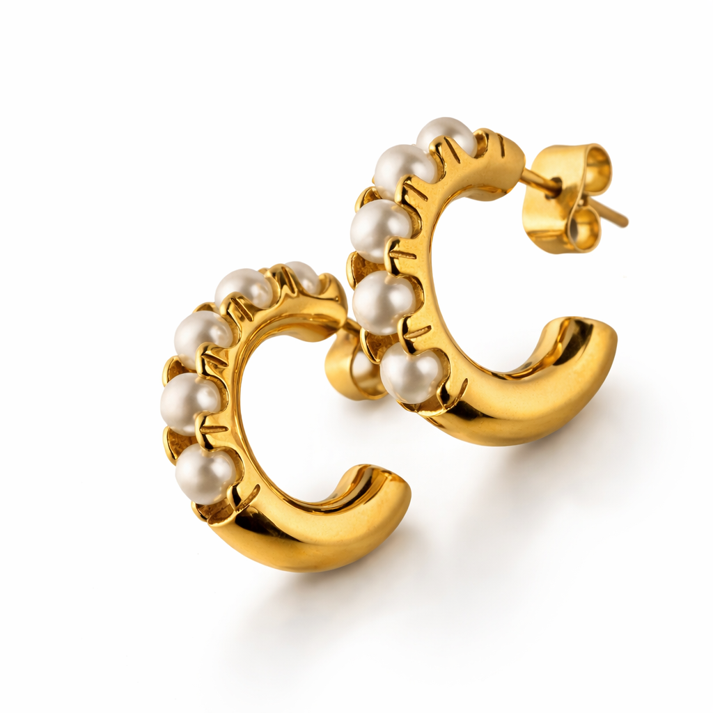 Pearl Hoop Earring