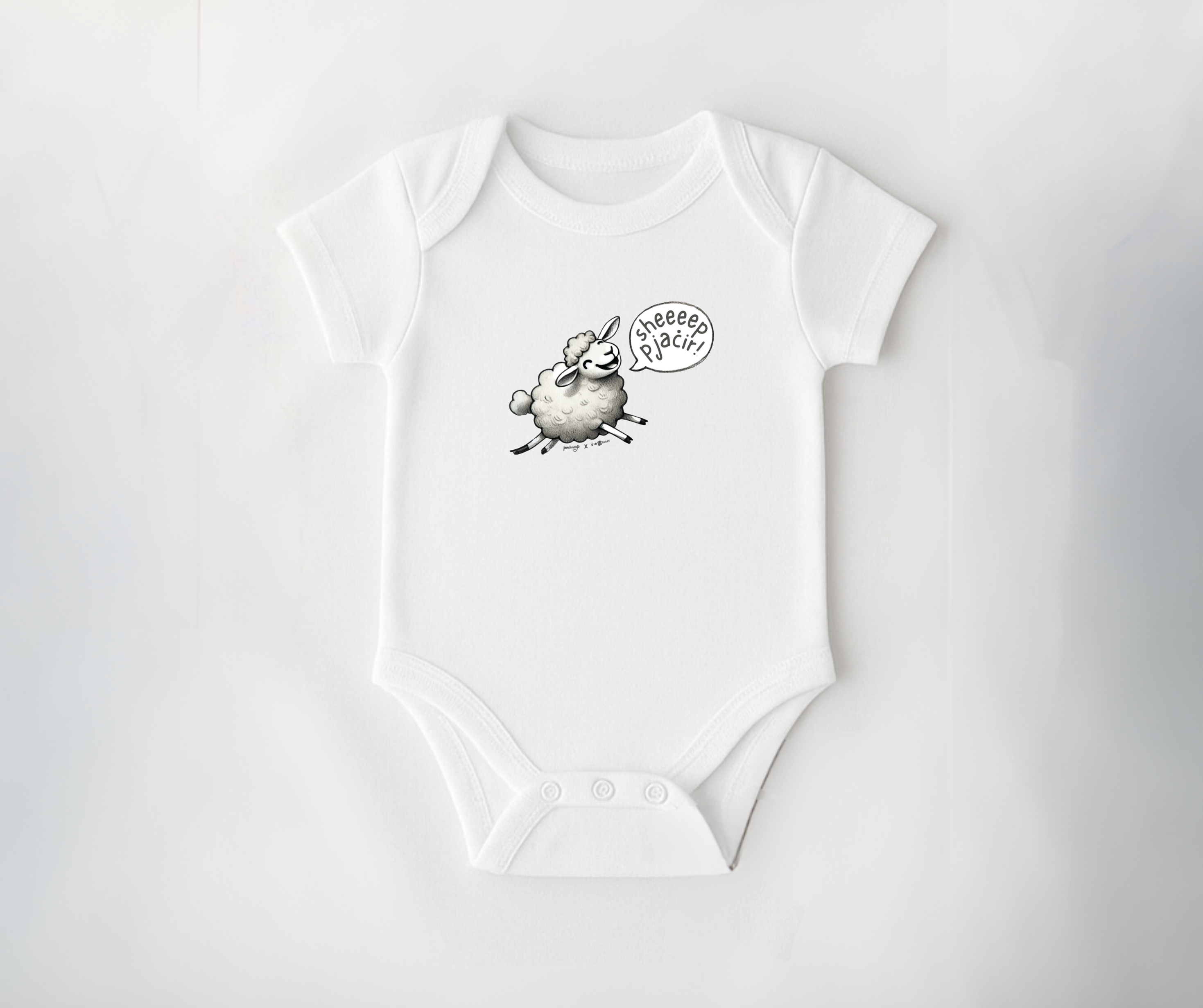 SHEEEEP PJAĊIR! Baby Bodysuit