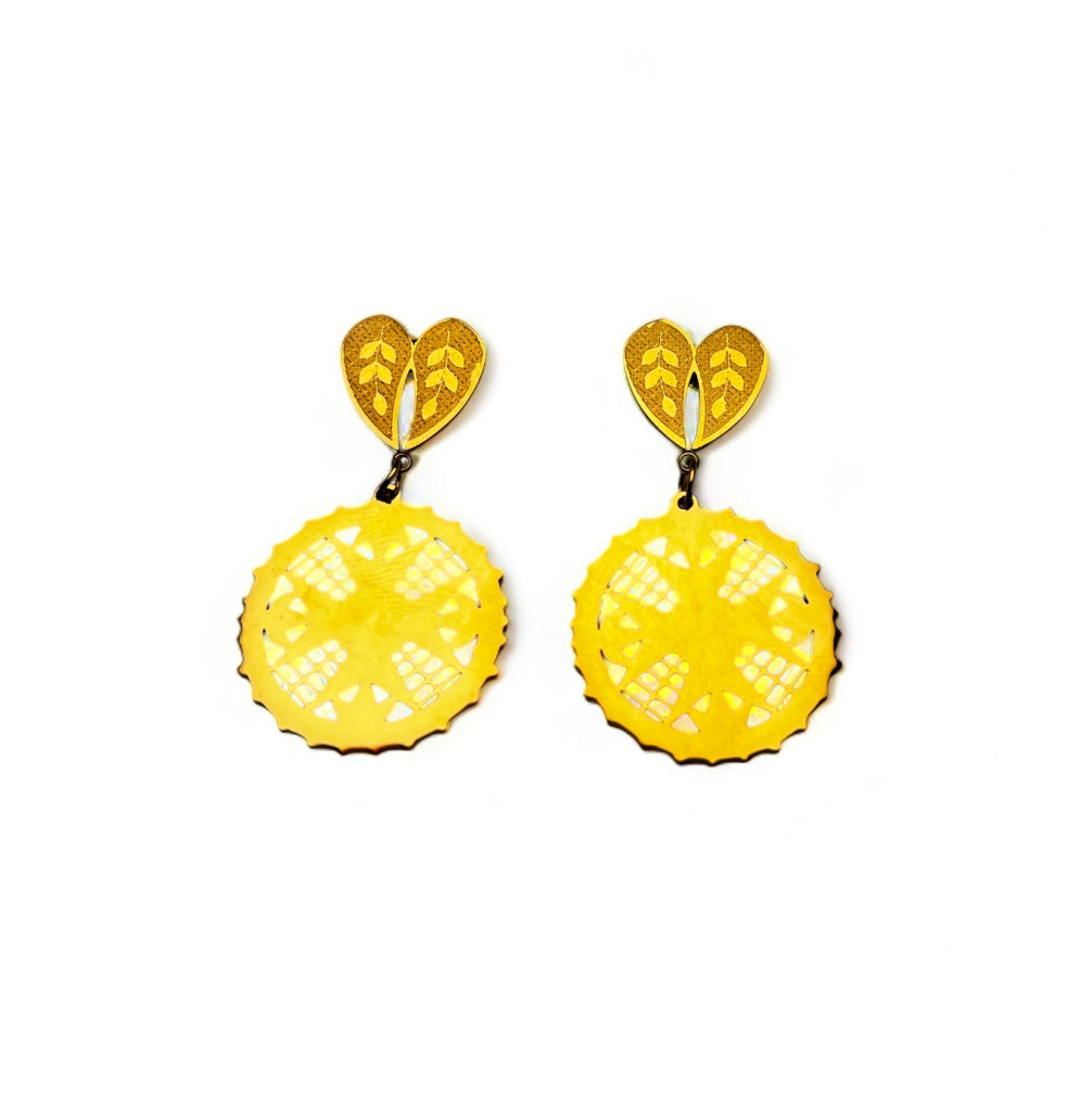 Maltese Cross Lace Earrings