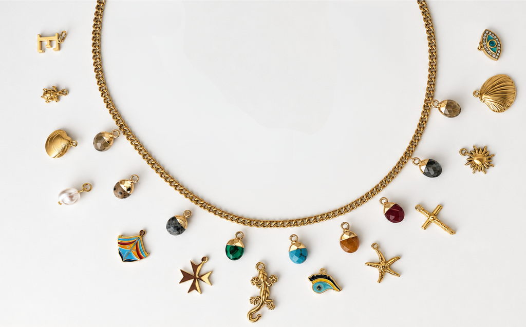 Customizable Charms Necklace — 3 Charms