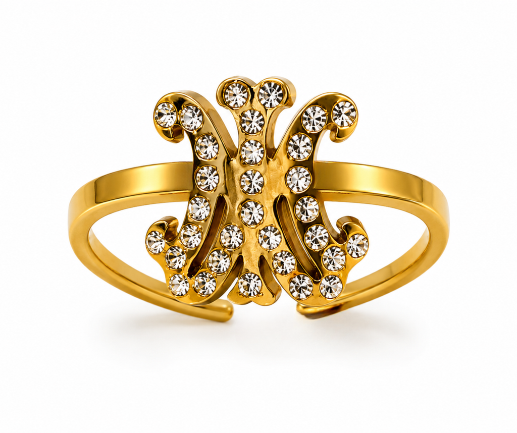 Nome Di Maria Crystal Stones Ring