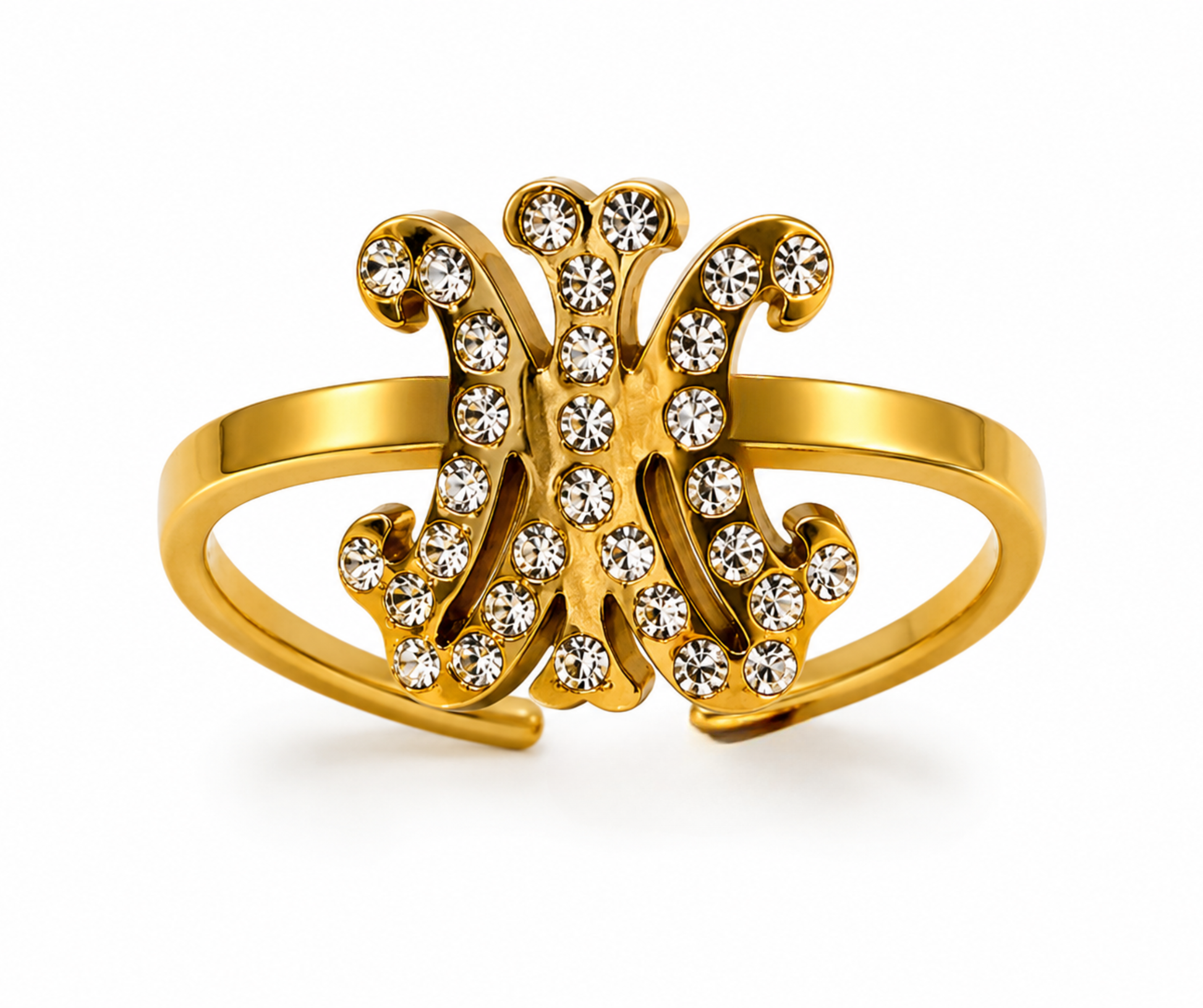 Nome Di Maria Crystal Stones Ring