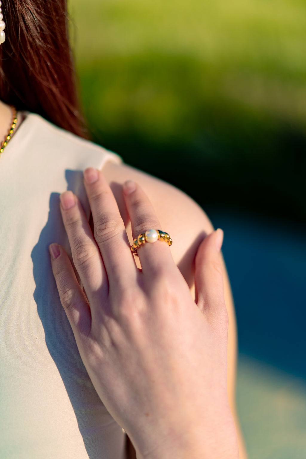 Rope Pearl Ring