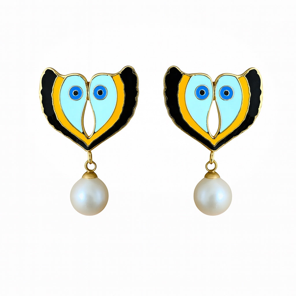 Luzzu Eye Earrings Pearl
