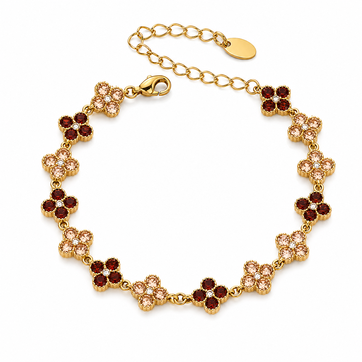 Tlellix tal-Għożża Kanella | Floral Zircon Bracelet