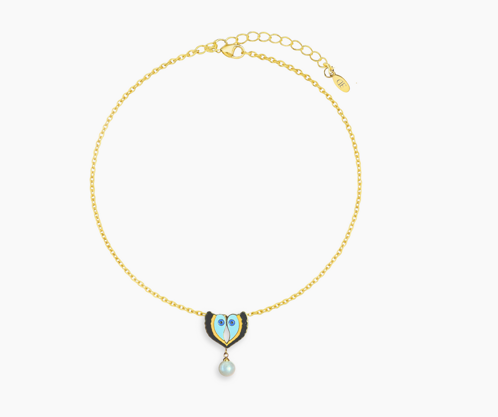 Luzzu Eye Necklace Pearl